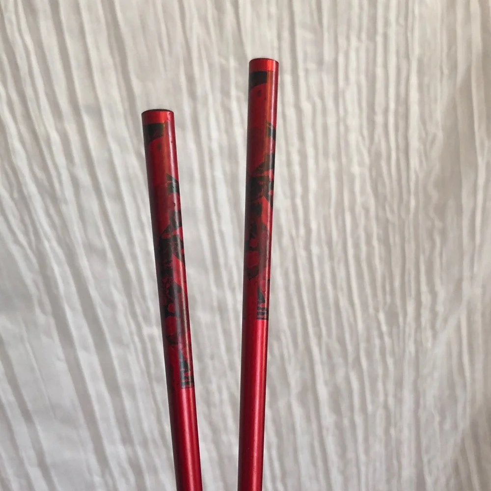 Chinese Scenery CHOPSTICKS set of 3 in red & gold serpent dragons storage box